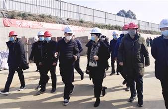 新津县委唐书记率队调研豪门国际邓双项目复工情况